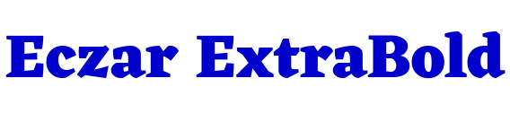 Eczar ExtraBold लिपि